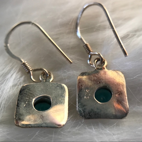 New Blue Topaz & Sterling Silver Artisan Earrings - Picture 4 of 4